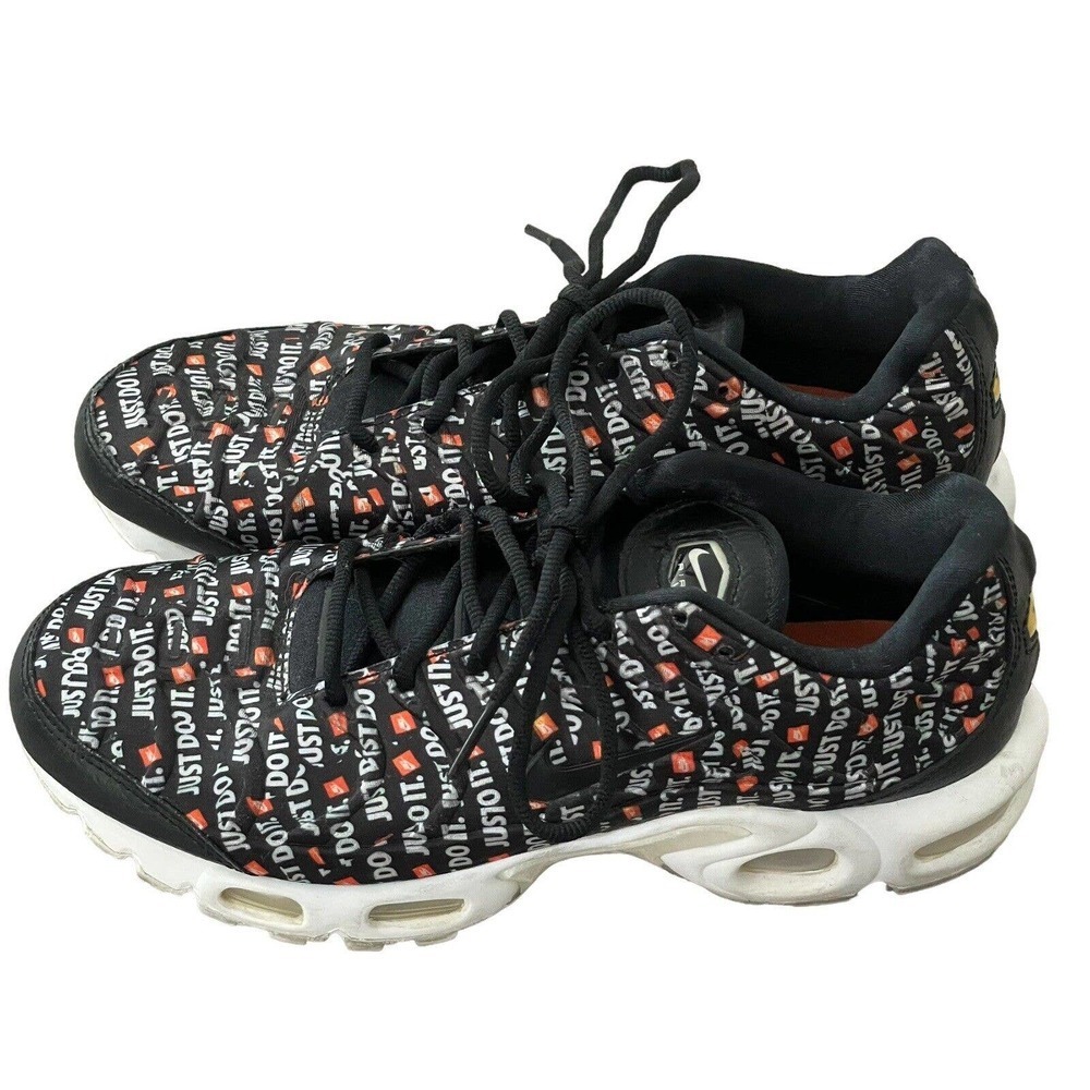 Nike Air Max Plus TN Just Do It Black Sneakers Sz 7‎ Womens Shoes 862201-007